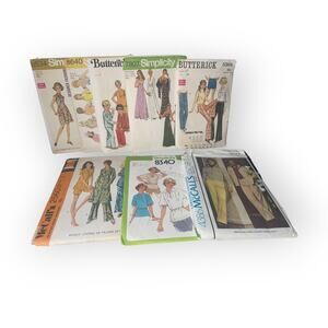 Vintage various sewing patterns for crafting, sewing, scrapbooking